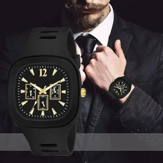 Modern Black Gold Watch for Men Pakistan